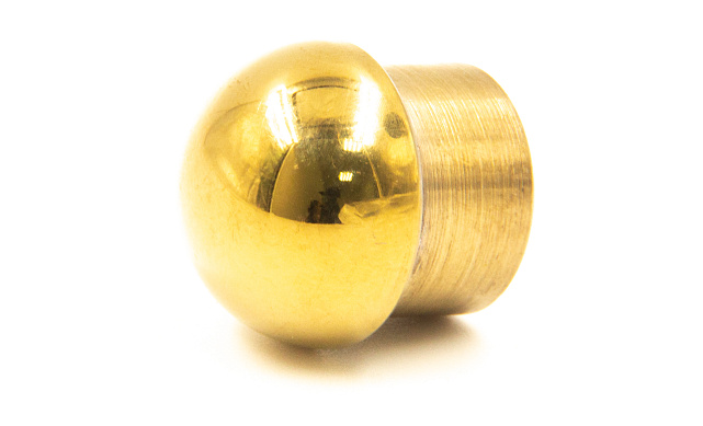 Заглушка для трубы Ø16 мм сферическая литая золотая k264-88  4 Заглушка для трубы Ø16 мм сферическая литая золотая k264-88  4