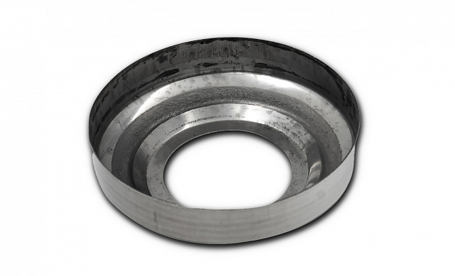 Низ стойки фигурный Ø38.1, Ø78х0.5 мм, полированный (AISI 304) #400 k007-7 3 Низ стойки фигурный Ø38.1, Ø78х0.5 мм, полированный (AISI 304) #400 k007-7 3