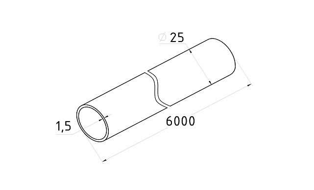 Труба круглая нержавеющая AISI304, Ø25.4х1.5х6000 мм, полированная Rk850-2 3 Труба круглая нержавеющая AISI304, Ø25.4х1.5х6000 мм, полированная Rk850-2 3