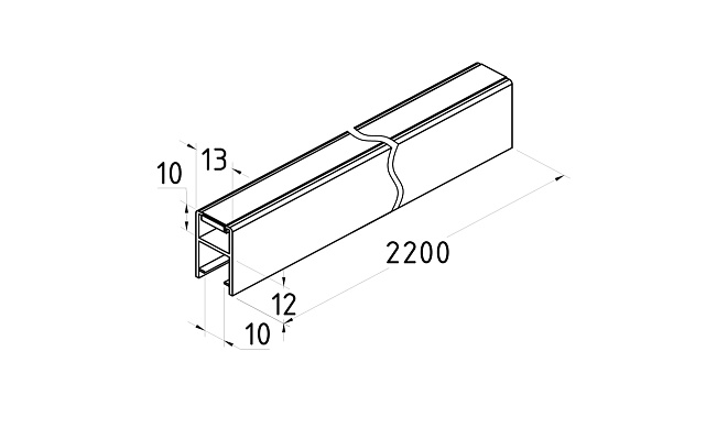 Комплект уплотнителей для стекла в душевую кабину (2 шт.), стекло-стекло 10 мм, с магнитом 180°, 2200 мм t229 2 Комплект уплотнителей для стекла в душевую кабину (2 шт.), стекло-стекло 10 мм, с магнитом 180°, 2200 мм t229 2