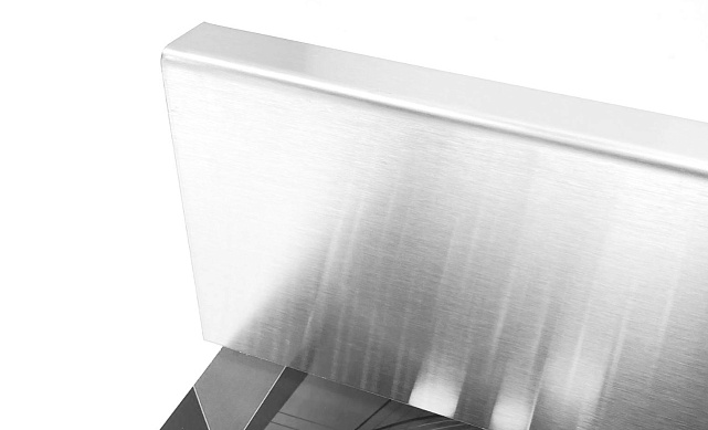 Лицевая накладка из шлифованной нержавейки на профиль т100 20.3х101 мм длина 2 м т100-11  4 Лицевая накладка из шлифованной нержавейки на профиль т100 20.3х101 мм длина 2 м т100-11  4