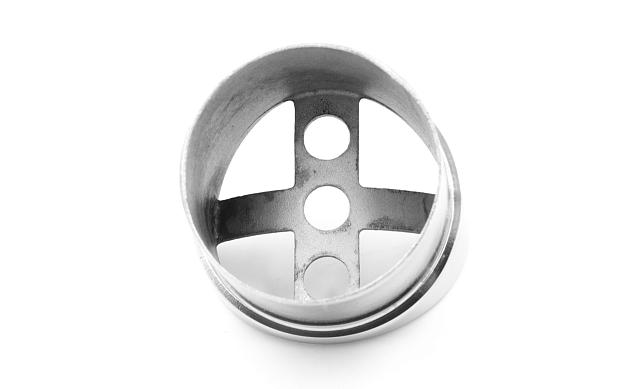 Наконечник седловина прямая 90° на стойку Ø50.8 мм, под поручень Ø50.8 мм, литая, полированная, AISI 304, k559 4