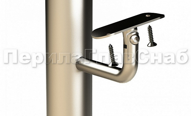 Стойка для пандуса: под 2 поручня Ø38,1 мм для инвалидов, полированная, высота 900 мм  (AISI 304) k750 4 Стойка для пандуса: под 2 поручня Ø38,1 мм для инвалидов, полированная, высота 900 мм  (AISI 304) k750 4