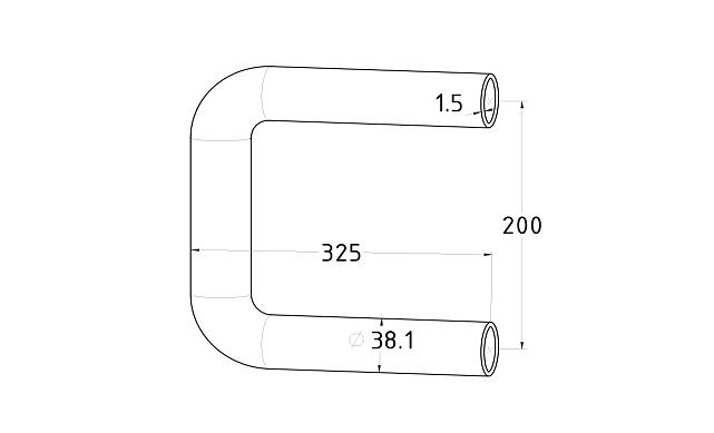 Окончание поручня пандуса Ø38.1 мм, (AISI 304) k051 2