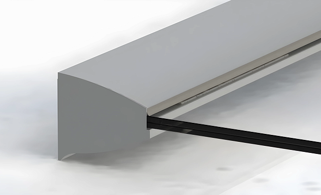 Профиль козырьковый алюминиевый анодированный k300-3  4