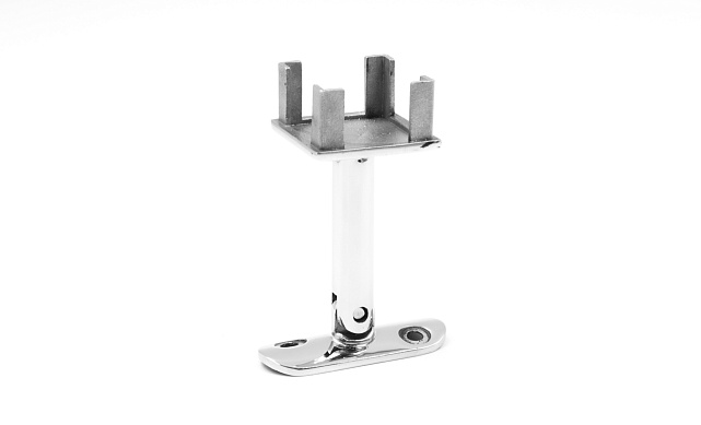 Наконечник палец на стойку из профильной трубы 40х40 мм, с регулируемым ложементом под поручень Ø50.8 мм, полированный, литой, облегченный нержавеющий AISI 304 k239-3 5 Наконечник палец на стойку из профильной трубы 40х40 мм, с регулируемым ложементом под поручень Ø50.8 мм, полированный, литой, облегченный нержавеющий AISI 304 k239-3 5