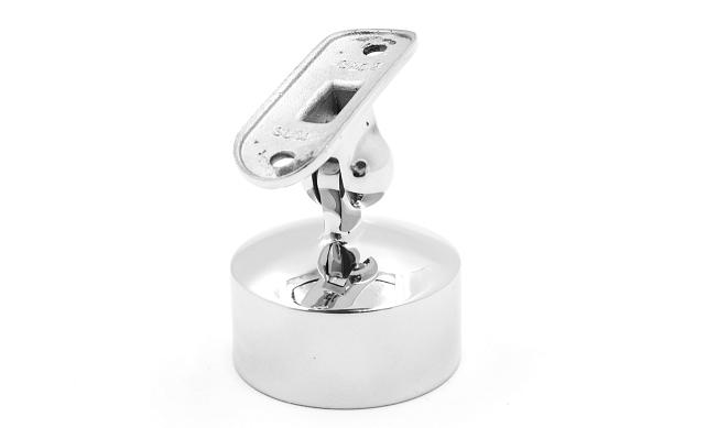 Наконечник шарнирный на стойку Ø50.8 мм, под поручень Ø50.8 мм, наружный, литой, полированный, нержавеющий (AISI 304) k326-4 5