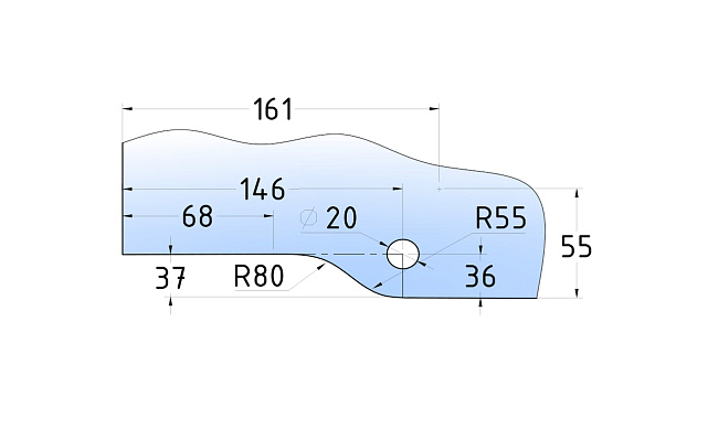 Нижний фитинг-петля, под золото t110 TP 3 Нижний фитинг-петля, под золото t110 TP 3