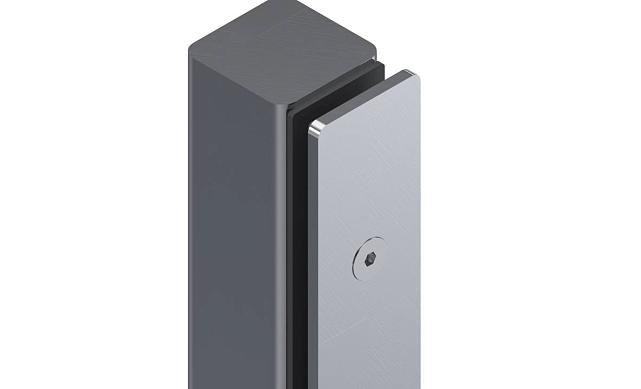 Стойка с торцевым креплением на фланцах, 60*60*1100 мм, с пластиной, для стекла 8-20 мм, шлифованная, AISI 304 k793 5