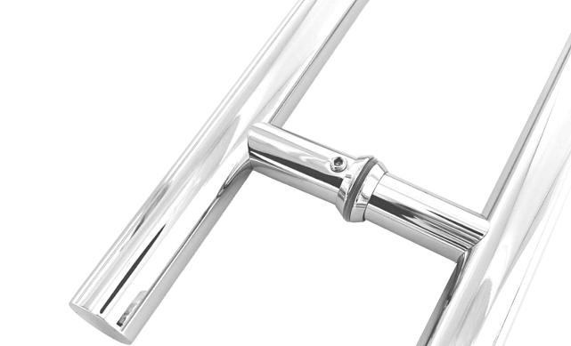 Ручка для стеклянной двери рейлинг двухсторонняя для стекла 8-12 мм, 25х425х600 мм, полированная t633-2-600 PSS 3