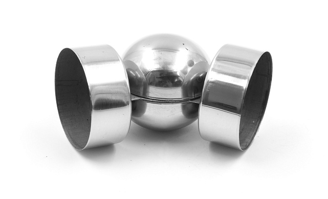 Поворот дер./пласт. поручня Ø50.8х0.4 мм, полированный, (AISI 201) k053-5 3 Поворот дер./пласт. поручня Ø50.8х0.4 мм, полированный, (AISI 201) k053-5 3