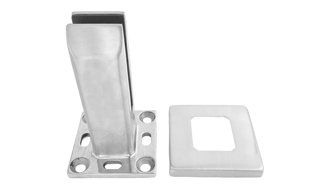 Стеклодержатель литой напольный, плоский 45х50х160 мм, шлифованный, без сверления стекла (AISI 304) Фk275-5-2 4 Стеклодержатель литой напольный, плоский 45х50х160 мм, шлифованный, без сверления стекла (AISI 304) Фk275-5-2 4