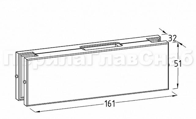Ответная часть к центральному замку t152, полированная, вырез 13 t153 PSS 2