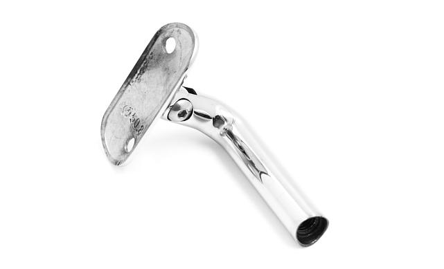 Держатель поручня выносной на стойку, с регулируемым ложементом под трубу Ø50.8 мм, полированный, (AISI 304) k261-4 4