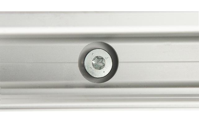 Комплект профиля зажимного для стекла 16 мм и 8+8,с отверстиями, АНОД. алюминий 100х60мм, т100-1-16 6