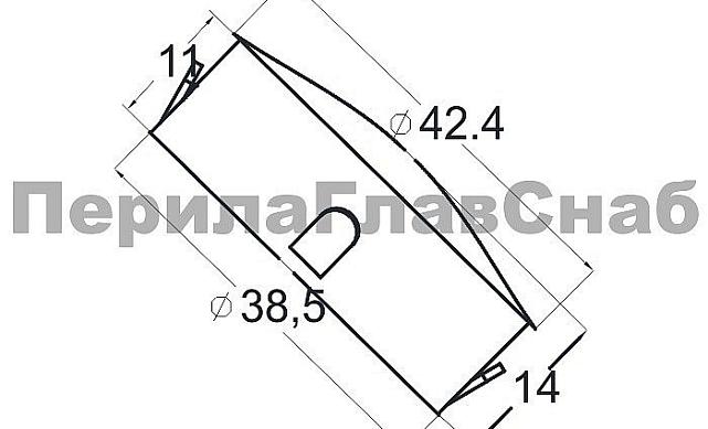 Заглушка штампованная под трубу Ø42.4 мм (AISI 316) полированная k348-2 2