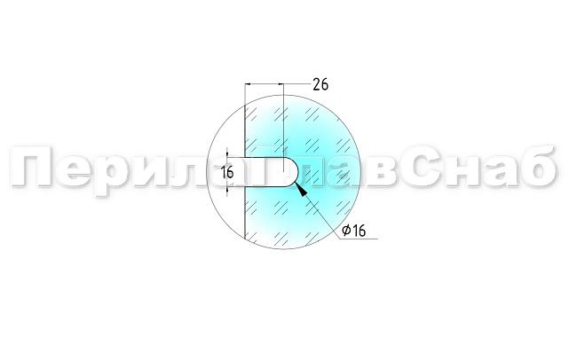 Коннектор для душевой кабины стена-стекло 90°, 45х45, шлифованный  t722-2 SSS 2