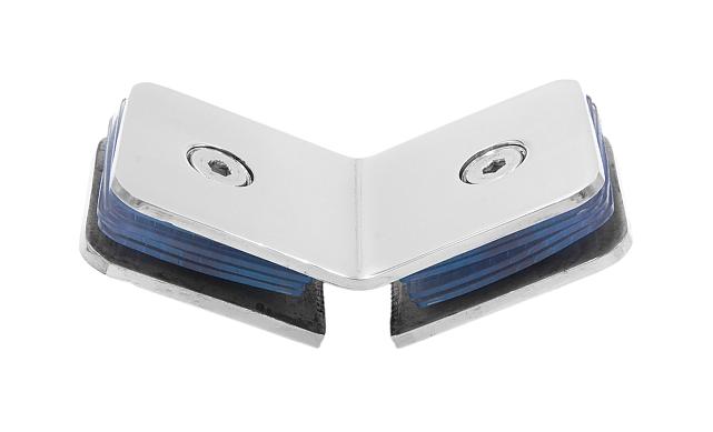 Коннектор для душевой кабины стекло-стекло 135° 45х45 мм латунь-хром t726 PC 6