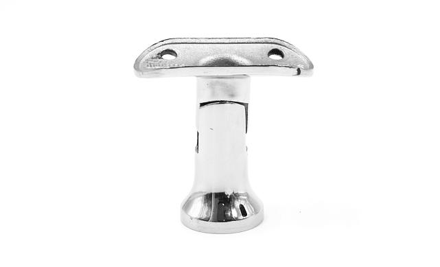 Наконечник стойки "колокольчик" на плоскость, с ложе под Ø50.8 мм, литой, полированный (aisi 304) k203-2  5