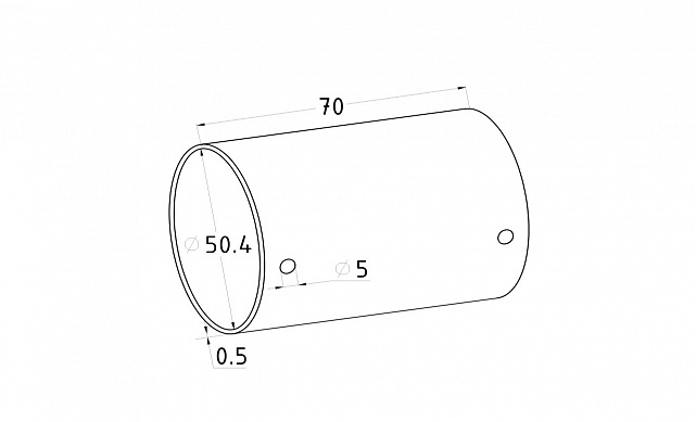 Соединитель дер./пласт. поручня, полированный (AISI 304) k260-2 2 Соединитель дер./пласт. поручня, полированный (AISI 304) k260-2 2