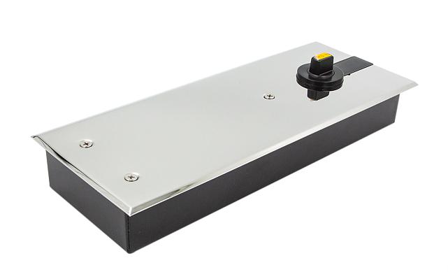 Доводчик для стеклянной двери до 100 кг EN4, напольный, 500 тыс, циклов, нержавеющая сталь AISI 304, полированная t184-3 PSS  5