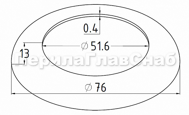 Низ стойки Ø50.8 мм, Ø76х13х0.4, полированный (AISI 304) k091-3 2 Низ стойки Ø50.8 мм, Ø76х13х0.4, полированный (AISI 304) k091-3 2
