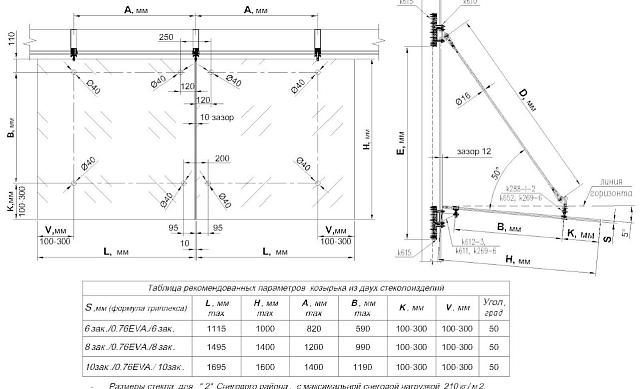 Крепление ванты(тяги) козырька к стойке алюминиевого фасада, AISI 304,литое,полированное, k610 3