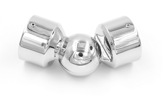 Поворот литой, внешний, регулируемый, "шар", под Ø50.8 мм, полированный AISI 304 k262 4