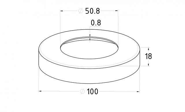 Низ стойки Ø50.8 мм, S=0.8 мм, 100х18 мм, полированный (AISI 316) k217-4 2 Низ стойки Ø50.8 мм, S=0.8 мм, 100х18 мм, полированный (AISI 316) k217-4 2