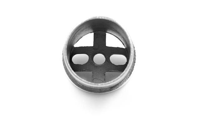 Наконечник седловина косая 30° на стойку Ø38.1 мм, под поручень Ø50.8 мм, литая, полированная, AISI 304, k045-1 4 Наконечник седловина косая 30° на стойку Ø38.1 мм, под поручень Ø50.8 мм, литая, полированная, AISI 304, k045-1 4