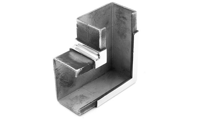 Отвод для поручня с пазом 40х60 мм, полированный (AISI 304) k542 6