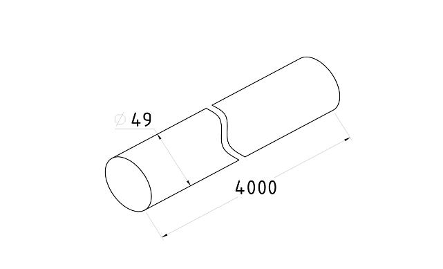 Пластиковый поручень, цвет Венге, Ø49мм длина 4м уценка k897-9-У 3
