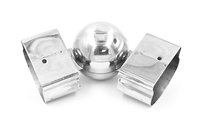 Поворот пластикового фигурного поручня, шаровый, полированный, AISI 304 k061 4 Поворот пластикового фигурного поручня, шаровый, полированный, AISI 304 k061 4