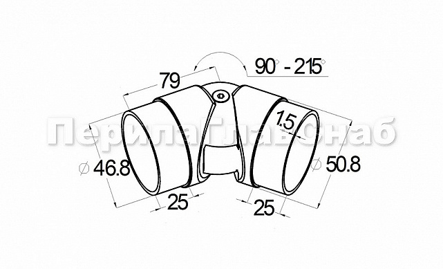 Поворот литой, регулируемый, шаровый, под Ø50.8х1.5 мм, полированный, (AISI 316) k011-2 2 Поворот литой, регулируемый, шаровый, под Ø50.8х1.5 мм, полированный, (AISI 316) k011-2 2