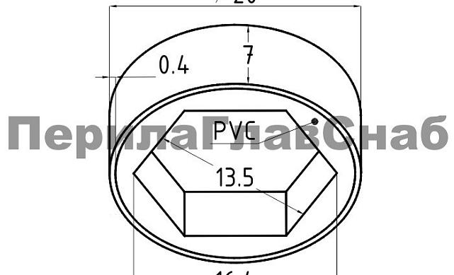 Заглушка на гайку М8, шлифованная (AISI 304) k508 3
