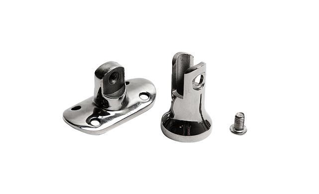 Наконечник стойки "колокольчик" на плоскость, с ложе под Ø50.8 мм, литой, полированный (aisi 304) k203-2  4