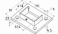 Фланец для трубы с пазом 40х60 мм, литой, полированный (AISI 304) k544
