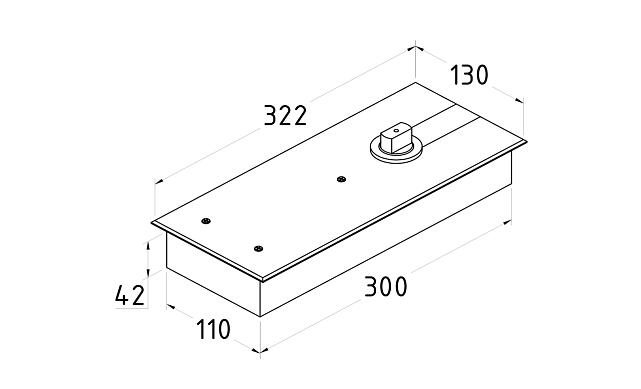 Доводчик для стеклянной двери до 100 кг EN4, напольный, 500 тыс, циклов, нержавеющая сталь AISI 304, полированная t184-3 PSS  2