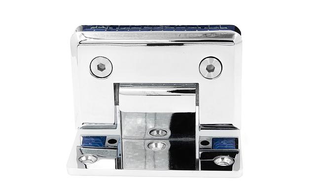 Петля для душевой кабины стена-стекло 90° с односторонним креплением, 90*55, цинк, полированная t305 PZn 6