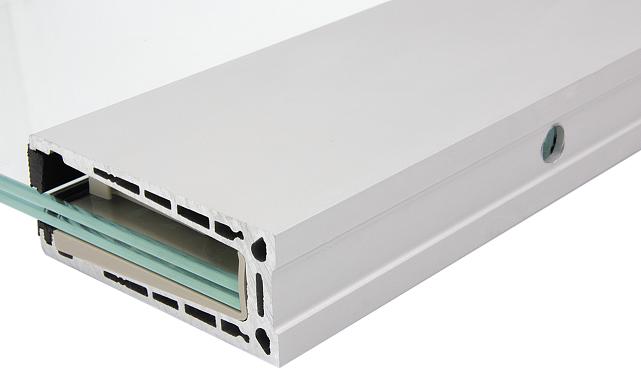 Комплект профиля зажимного  для стекла 10 мм, с отверстиями,  АНОД, алюминий,  k601-2-10 6