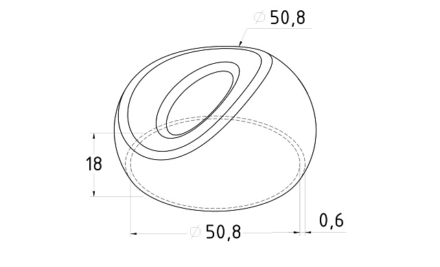 Наконечник стойки штампованный, под 30°, Ø50/50х0.6 AISI 201 #400 k073-3 3 Наконечник стойки штампованный, под 30°, Ø50/50х0.6 AISI 201 #400 k073-3 3