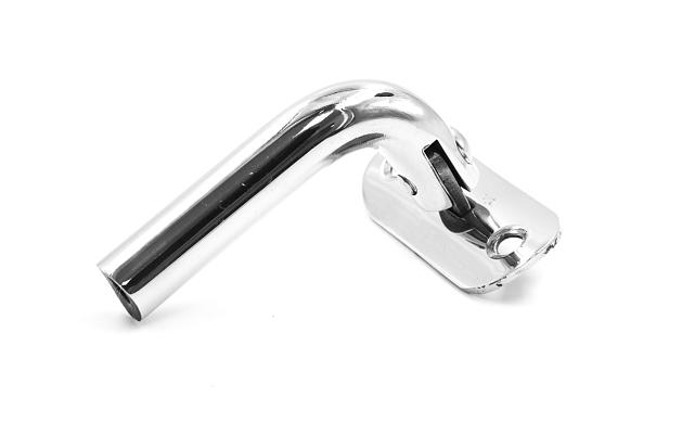 Держатель поручня выносной на стойку, с регулируемым ложементом под трубу Ø38.1 мм, резьба внутренняя М8, полированный, (AISI 304) k261  4