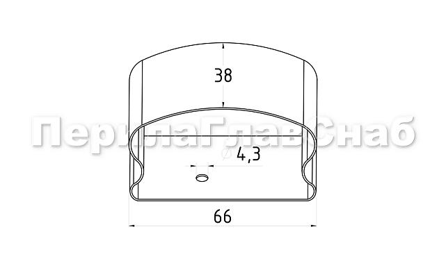 Заглушка для пластикового фигурного поручня (AISI 304) k208 2
