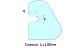 Стеклодержатель литой, под стекло 8 мм. 4+4 мм. на плоскость 42х22,5х42  полированный (AISI 304) k003