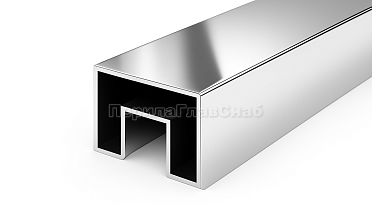 Труба Prima3+, 40х60х1.5 мм, с пазом 24х24мм под стекло, полировка 600GRIT, AISI 201 k824-5 купить в Казани