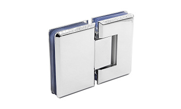 Петля для душевой кабины стекло-стекло 180° 90х55 мм латунь-хром, полированная t303 PC купить в Казани Петля для душевой кабины стекло-стекло 180° 90х55 мм латунь-хром, полированная t303 PC купить в Казани