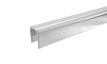 Профиль П-образный, L=2000 мм, t=1.5 мм, для стекла 12 мм, полир. (AISI 304) Ф-0454 купить в Казани Профиль П-образный, L=2000 мм, t=1.5 мм, для стекла 12 мм, полир. (AISI 304) Ф-0454 купить в Казани