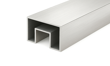 Труба, 40х60, с пазом 24х24 мм под стекло, шлифованная (AISI 201) k824-4 купить в Казани Труба, 40х60, с пазом 24х24 мм под стекло, шлифованная (AISI 201) k824-4 купить в Казани