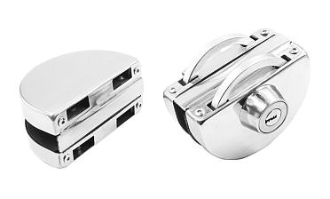 Замок для стеклянной двери с ответной частью на стекло, без вырезов в стекле полированный t109 PSS купить в Казани Замок для стеклянной двери с ответной частью на стекло, без вырезов в стекле полированный t109 PSS купить в Казани