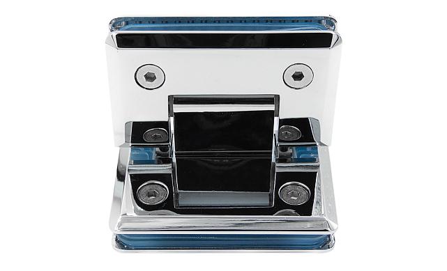 Петля для душевой кабины стекло-стекло 90° 90х55 мм латунь-хром, полированная t304 PC 8 Петля для душевой кабины стекло-стекло 90° 90х55 мм латунь-хром, полированная t304 PC 8